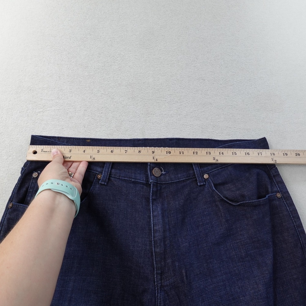 Mott and Bow Straight Crosby Jeans Mens 36 Blue Denim Stretch Dark Wash Pants - Picture 13 of 16